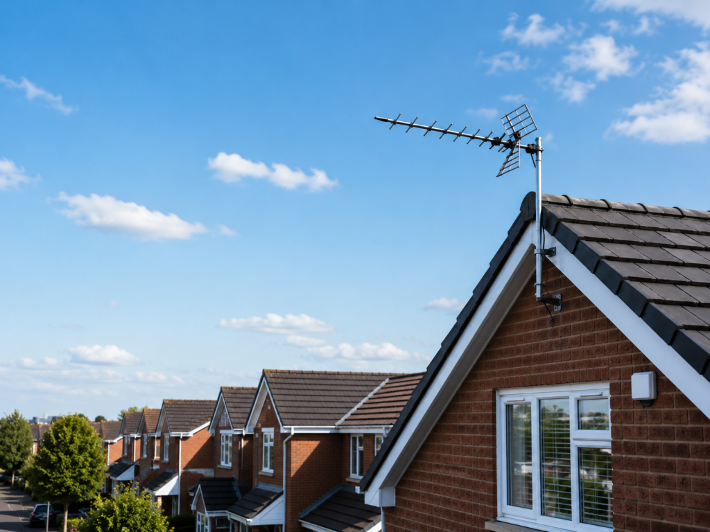 TV aerials across Coventry rooftops