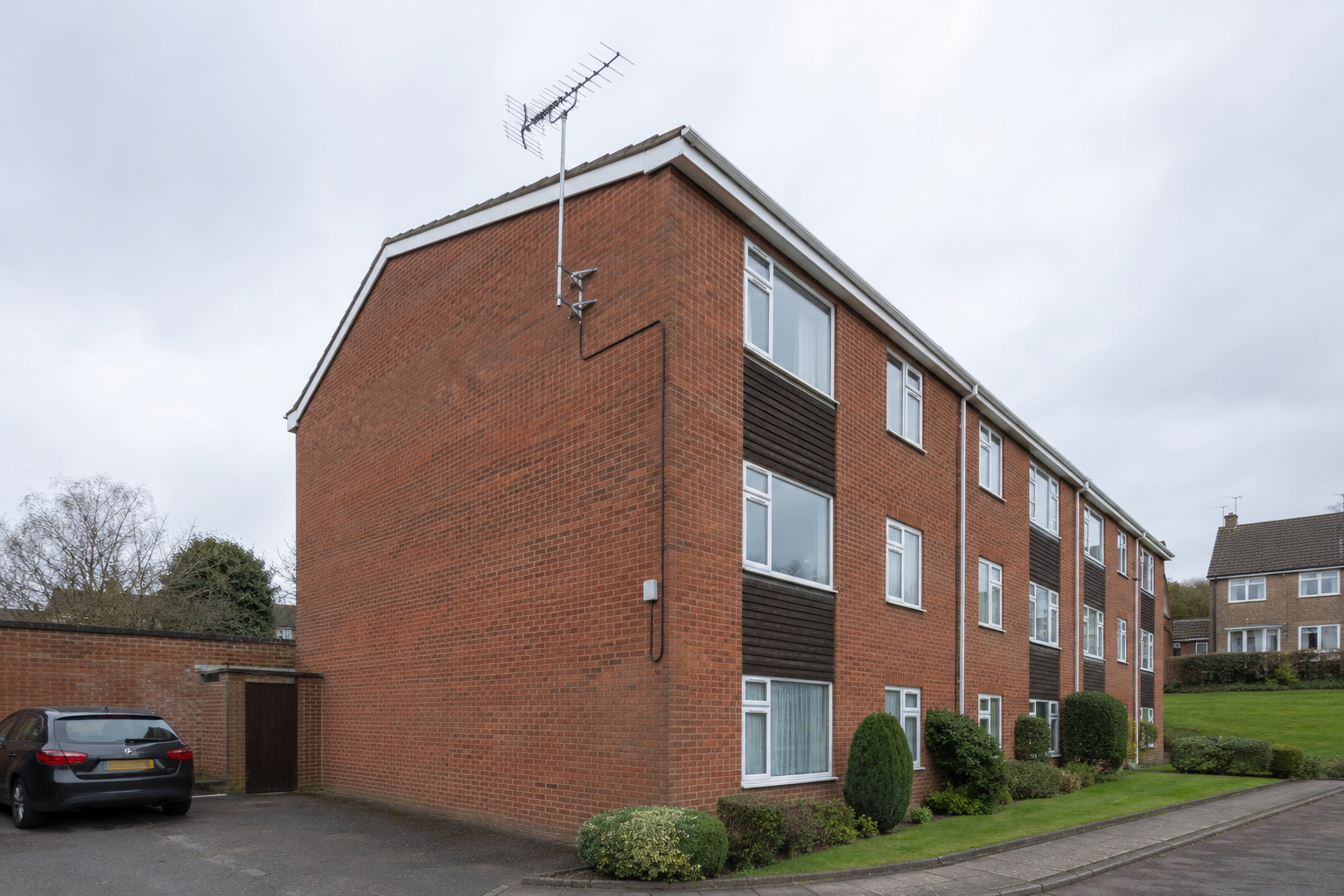 TV aerial fitted to a Coventry residential block