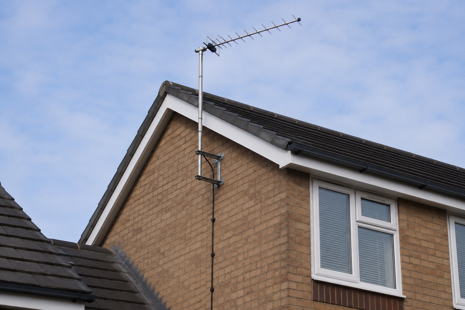 Domestic TV aerial fitted to a Coventry house